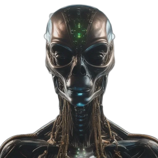 robot, mask, face, creature, cyberpunk, concept art, 3d render, comic book art transparent PNG cut-out