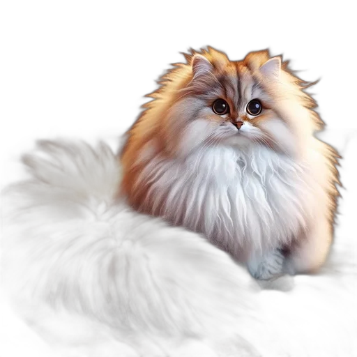 animal, creature, crown, hair, photorealistic, concept art, 3d render, fantasy art transparent PNG cut-out