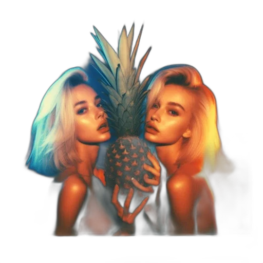 crown, hair, mask, jacket, vaporwave, pixel art, 3d render, concept art transparent PNG cut-out