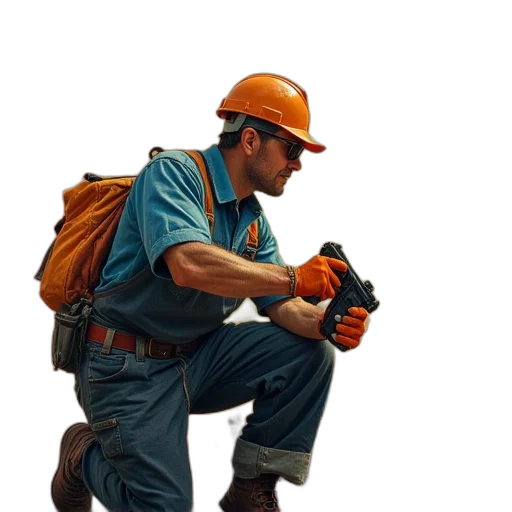 staff, weapon, robot, hat transparent PNG cut-out