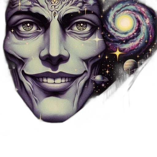 mask, face, jewelry, staff, fantasy art, concept art, comic book art, watercolor transparent PNG cut-out