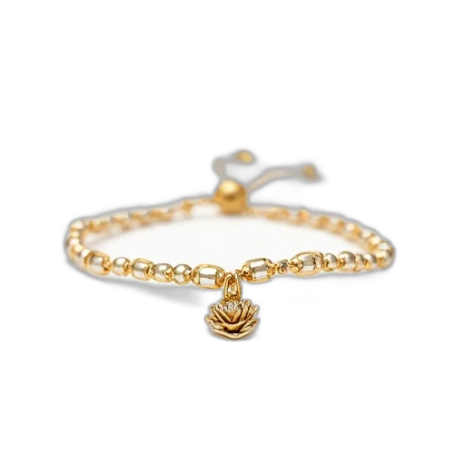 jewelry, crown, gold, bracelet, small, charm, featuring, floral transparent PNG cut-out