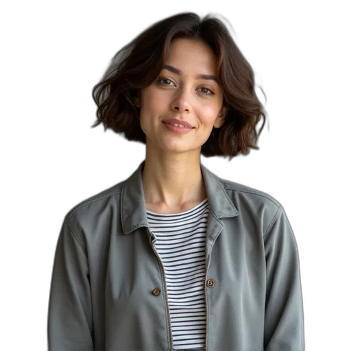 jacket, staff, face, jewelry, photorealistic, oil painting, monochrome, earth tones transparent PNG cut-out