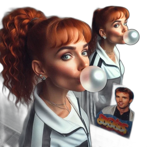 photorealistic, concept art, comic book art, cartoon, outer space, underwater, woman, red transparent PNG cut-out