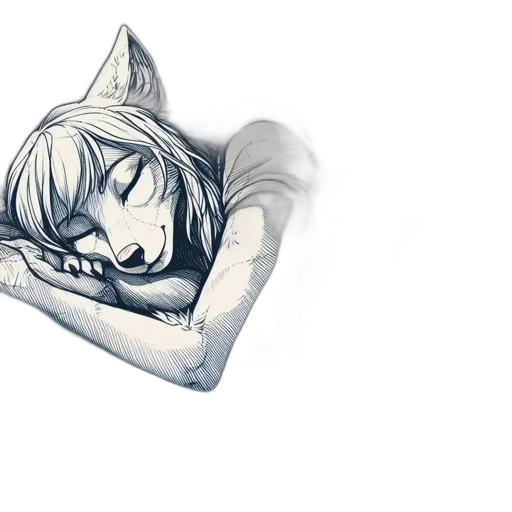 mask, face, creature, pencil sketch, watercolor, fantasy art, anime, monochrome transparent PNG cut-out