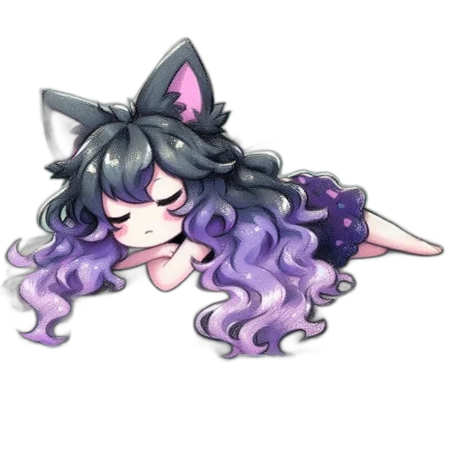 staff, creature, watercolor, pixel art, anime, vaporwave, monochrome, pastel transparent PNG cut-out