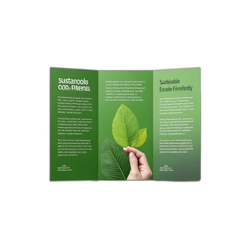 green, second, image, tri-fold, brochure, design, featuring, background transparent PNG cut-out