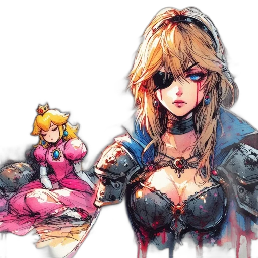 concept art, watercolor, pixel art, fantasy art transparent PNG cut-out