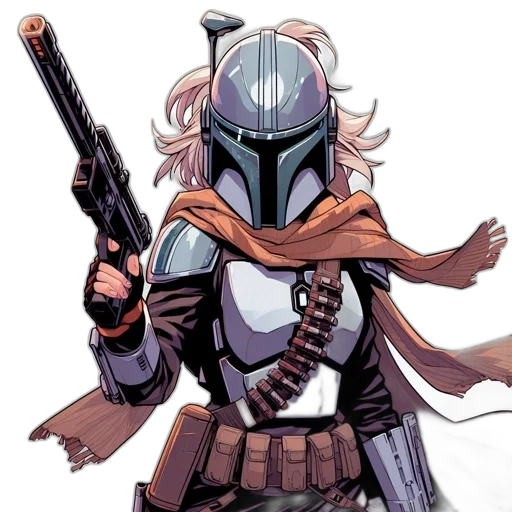 weapon, comic book art, concept art, fantasy art, depiction, woman, star, wars transparent PNG cut-out
