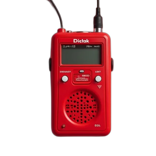 dictak, digital, recorder, red transparent PNG cut-out