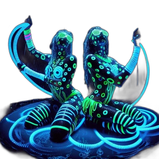 mask, robot, jacket, creature, cyberpunk, concept art, fantasy art, 3d render transparent PNG cut-out
