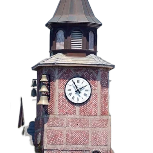 building, staff, furniture, 3d render, concept art, photorealistic, clock, tower transparent PNG cut-out