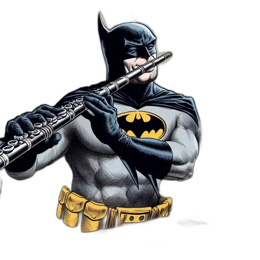 weapon, staff, sword, comic book art, concept art, batman, his, signature transparent PNG cut-out