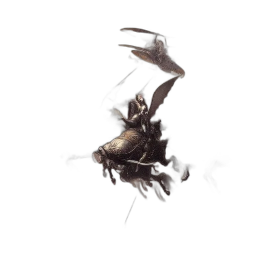 dragon, creature, mask, weapon, concept art, fantasy art, photorealistic, 3d render transparent PNG cut-out