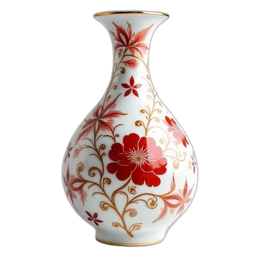 bottle, photorealistic, 3d render, oil painting, white, porcelain, vase, intricate transparent PNG cut-out
