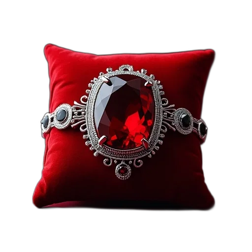 jewelry, crown, furniture, photorealistic, red, large, ornate, gemstone transparent PNG cut-out