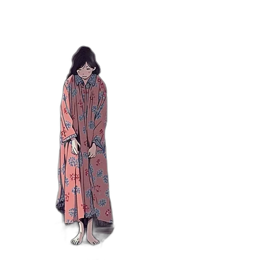 dress, jacket, umbrella, vaporwave transparent PNG cut-out