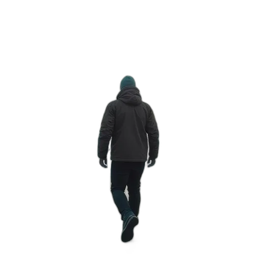 jacket, staff, hat, umbrella, 3d render, concept art, pixel art, photorealistic transparent PNG cut-out