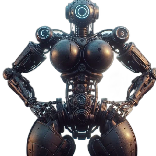 robot, animal, weapon, creature, 3d render, cyberpunk, concept art, comic book art transparent PNG cut-out