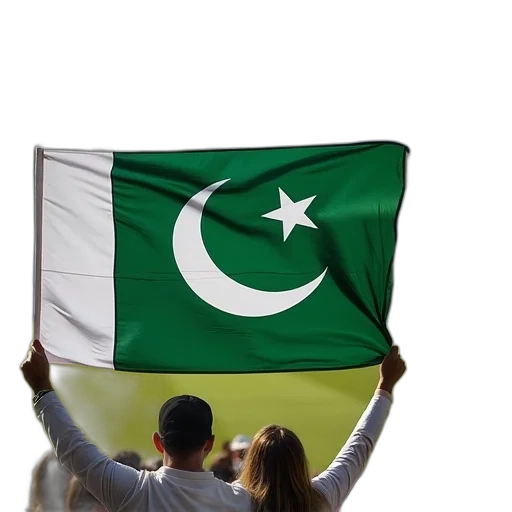 green, fans, hold, pakistan, national, flag, during, day transparent PNG cut-out