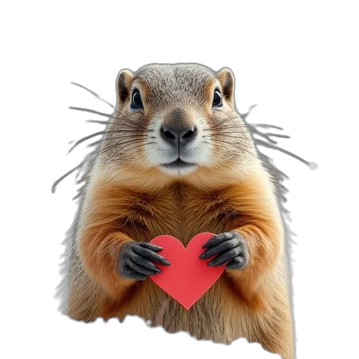 animal, happy, groundhog, day, card transparent PNG cut-out