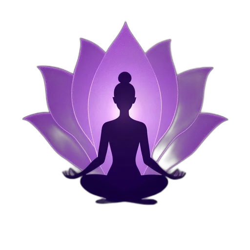 yoga, nidra, logo, purple transparent PNG cut-out