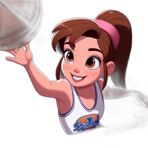 cartoon, concept art, 3d render, pixel art, young, animated, female, character transparent PNG cut-out