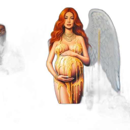 concept art, fantasy art, pixel art, photorealistic, dimly, lit, room, pregnant transparent PNG cut-out