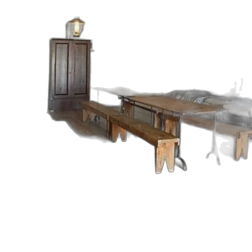furniture, 3d render, concept art, photorealistic, rustic, industrial-style, room, wooden transparent PNG cut-out