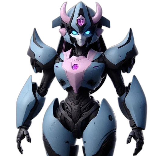 robot, creature, weapon, concept art, 3d render, vaporwave, fantasy art, blue transparent PNG cut-out