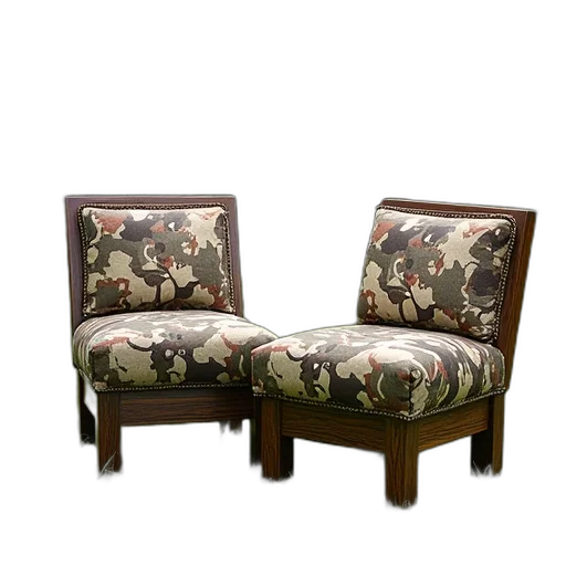 furniture, 3d render, pair, camouflage transparent PNG cut-out