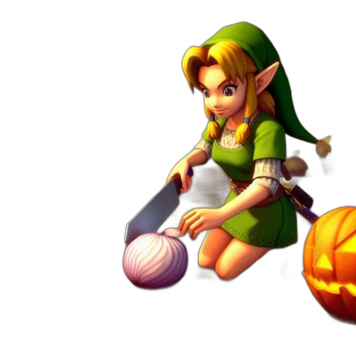 pixel art, concept art, fantasy art, 3d render, green, cozy, kitchen, young transparent PNG cut-out