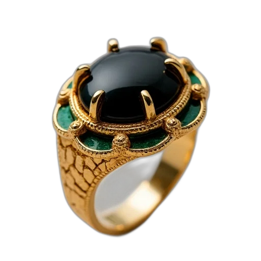 jewelry, crown, 3d render, dark, unusual, gold, ring, oval transparent PNG cut-out