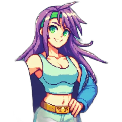 staff, robot, dress, pixel art, anime, vaporwave, concept art, pastel transparent PNG cut-out