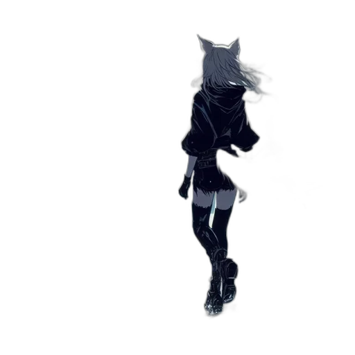 dress, mask, jacket, creature, concept art, pixel art, anime, fantasy art transparent PNG cut-out