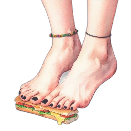 shoes, food, jewelry, dress, watercolor, concept art, photorealistic, 3d render transparent PNG cut-out