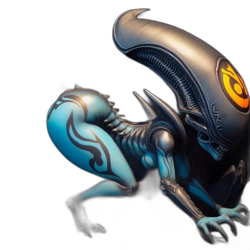 robot, creature, dragon, mask, concept art, 3d render, fantasy art, outer space transparent PNG cut-out