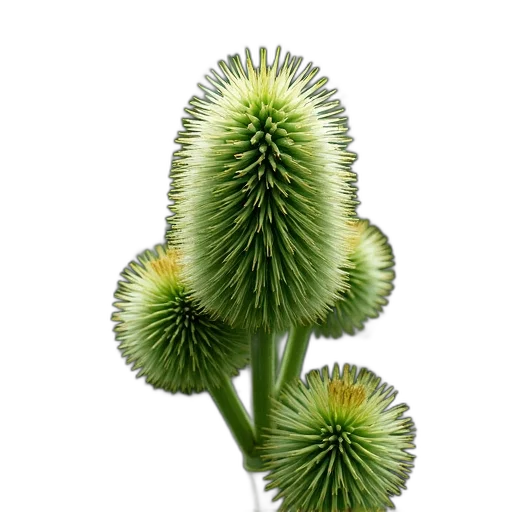 flower, hair, staff, creature, photorealistic, 3d render, concept art, green transparent PNG cut-out