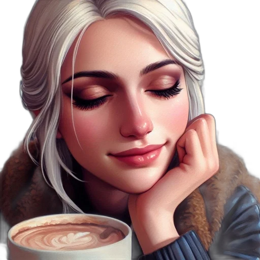 face, fantasy art, photorealistic, oil painting, concept art, snow, dark, earth tones transparent PNG cut-out