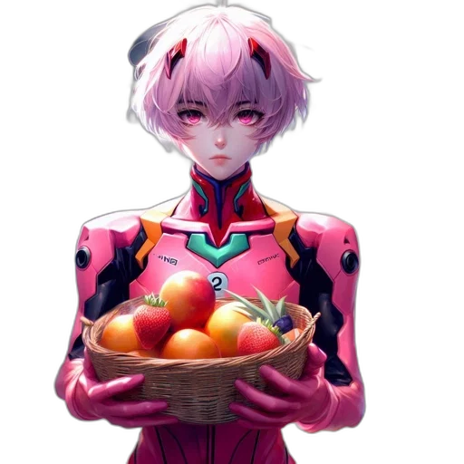 food, robot, face, creature, concept art, anime, pixel art, vaporwave transparent PNG cut-out