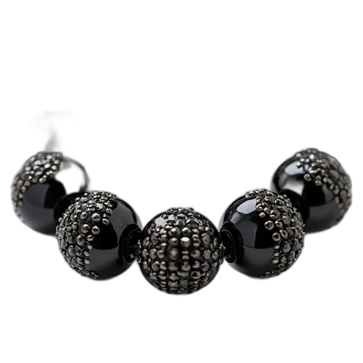 jewelry, crown, chunk, bracelet, black, silver, tone, glass transparent PNG cut-out
