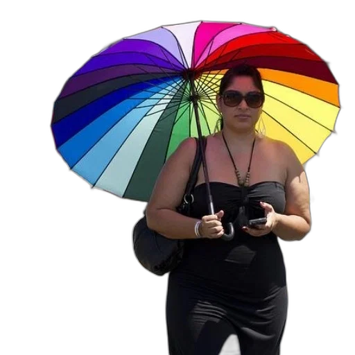 umbrella, hat, jacket, staff, 3d render, photorealistic, concept art, watercolor transparent PNG cut-out