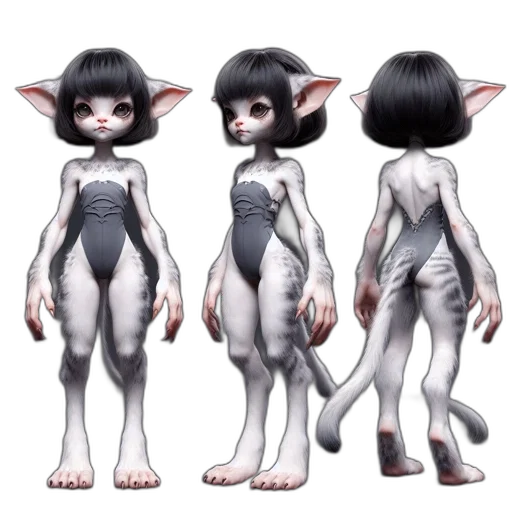 creature, concept art, 3d render, fantasy art, cartoon, monochrome, 3d-rendered, humanoid transparent PNG cut-out