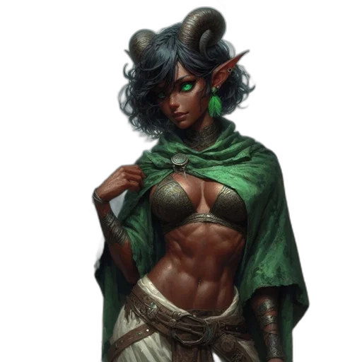 fantasy art, concept art, comic book art, pixel art, green, earth tones, dark, elfin transparent PNG cut-out