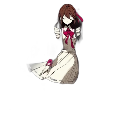 dress, staff, creature, jacket, pixel art, concept art, anime, 3d render transparent PNG cut-out