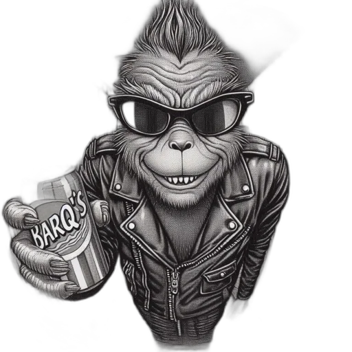 jacket, creature, animal, jewelry, concept art, cartoon, photorealistic, comic book art transparent PNG cut-out