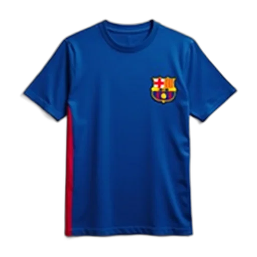 blue, t-shirt, red, stripe, left, side, yellow, barcelona transparent PNG cut-out