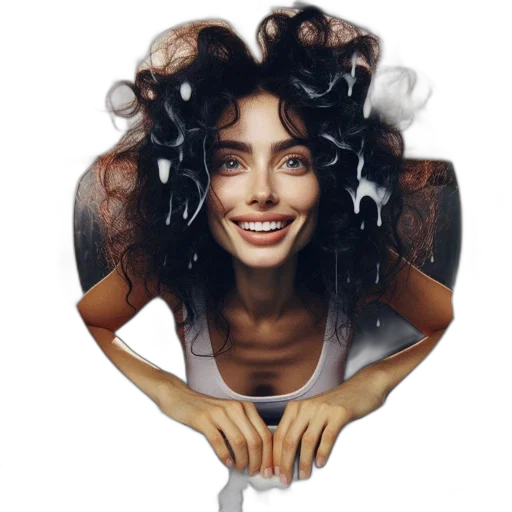 hair, face, mask, crown, concept art, photorealistic, oil painting, fantasy art transparent PNG cut-out
