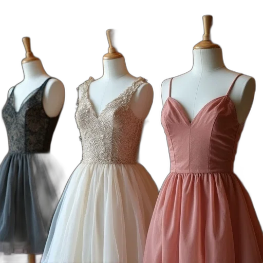 dress, 3d render, photorealistic, pastel transparent PNG cut-out