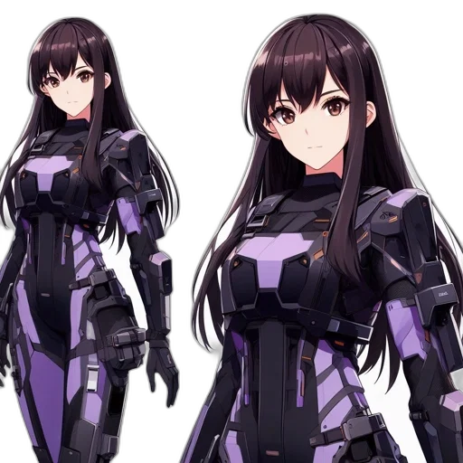 robot, weapon, concept art, anime, cyberpunk, 3d render, dark, monochrome transparent PNG cut-out